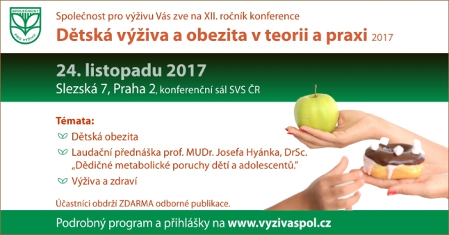 Konference Dětská výživa a obezita v teorii a praxi