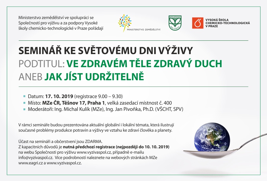 Seminář ke Světovému dni výživy 2019