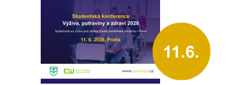 Výživa, potraviny a zdraví 2026 – studentská konference